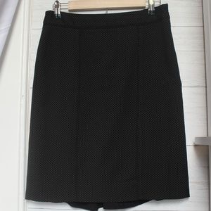 WHBM Black & White Polka Dot Skirt with Ruffle